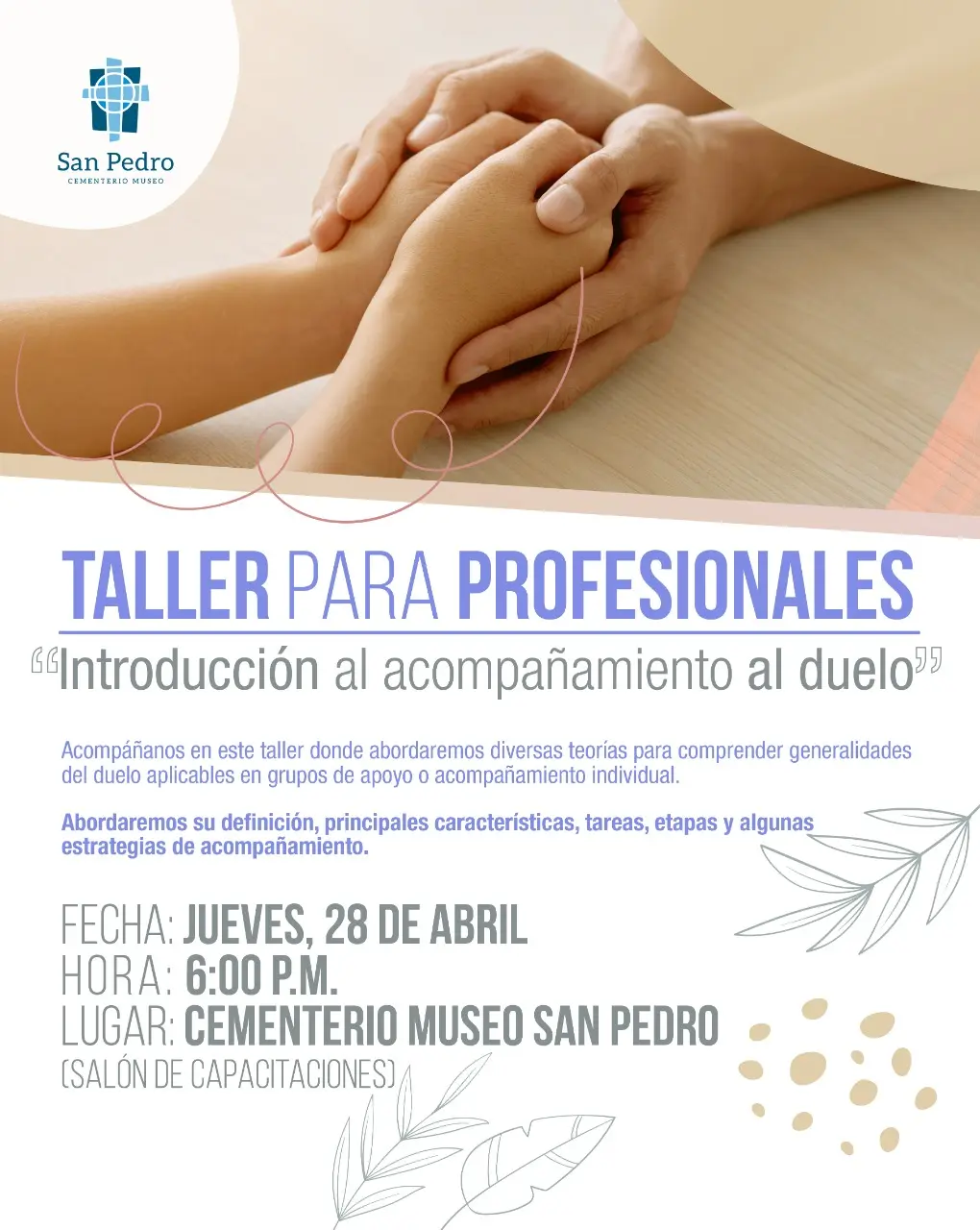 Taller para Profesionales: Inducción al Acompañamiento del Duelo