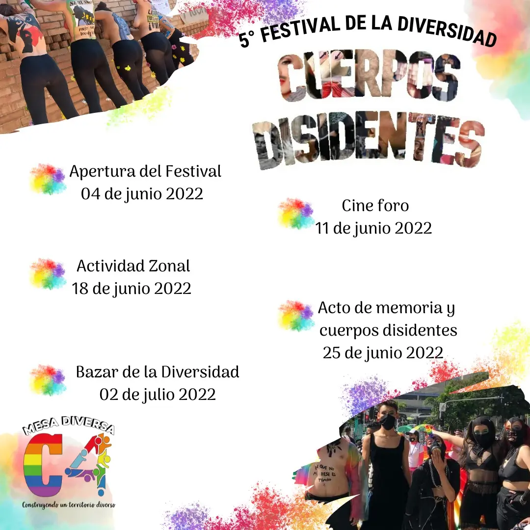 Prográmate para las Actividades que tiene la Mesa Diversa en la Comuna 4 este mes de Junio