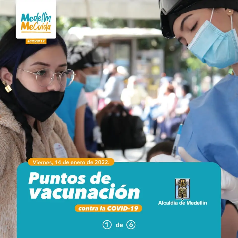 PUNTOS DE VACUNACIÓN PARA HOY 14 DE ENERO DE 2021